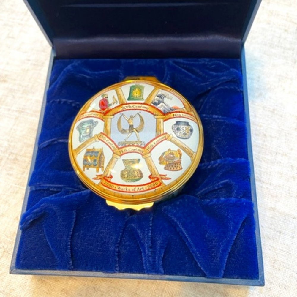 Special Hard to Find Halcyon Days Enamels Commemorative 2000 Works of Art in Box